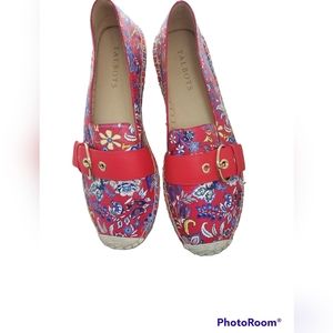 Talbots Red Pepper Izzy Buckle Espadrille Shoes Women's Size 7.5 NWT